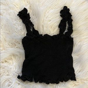 Tank top with textured straps